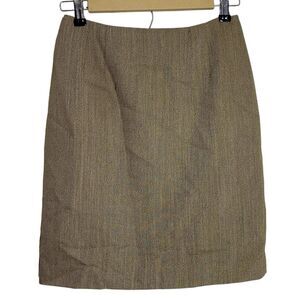 Vtg Linda Allard Ellen Tracy Wool Skirt Womens 4 (26" Waist) Pencil Tweed Office